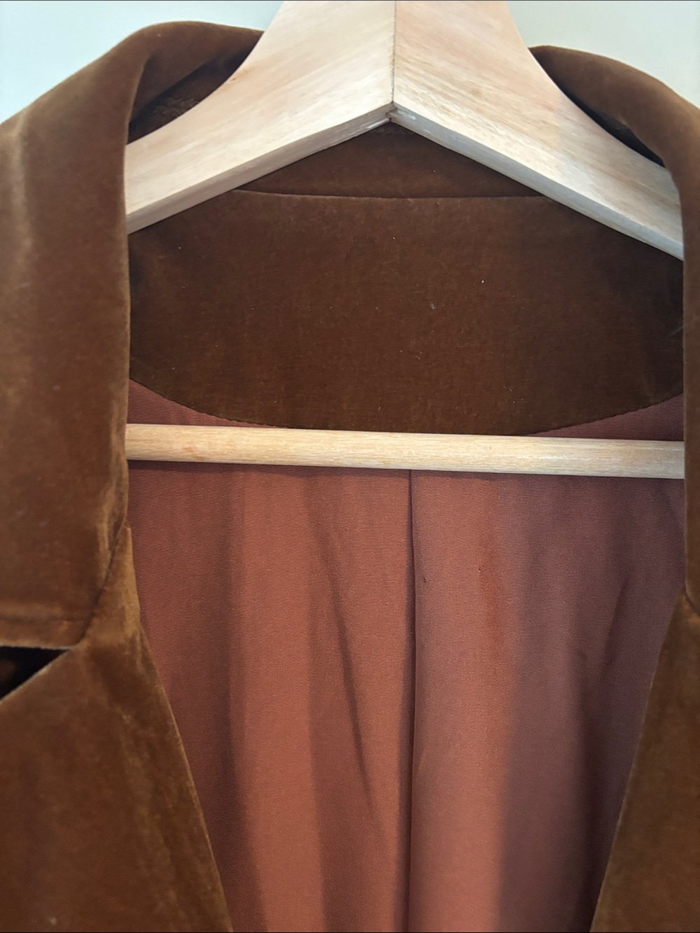 Brown Velvet Long Coat - Picture 5 of 7